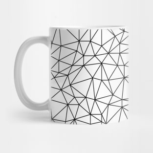 Minimal Geometric Black and White Lines Pattern Mug